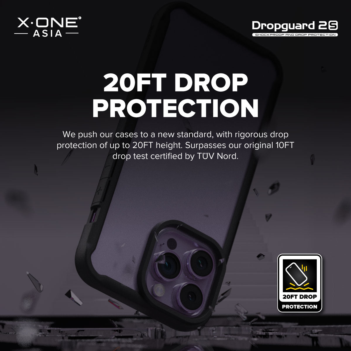 X.One® Dropguard 2.0 Impact Protection Case for iPhone 14/13/12