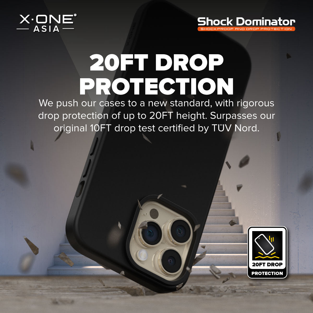 X.One® Shock Dominator Impact Protection Case for iPhone 14/13/12