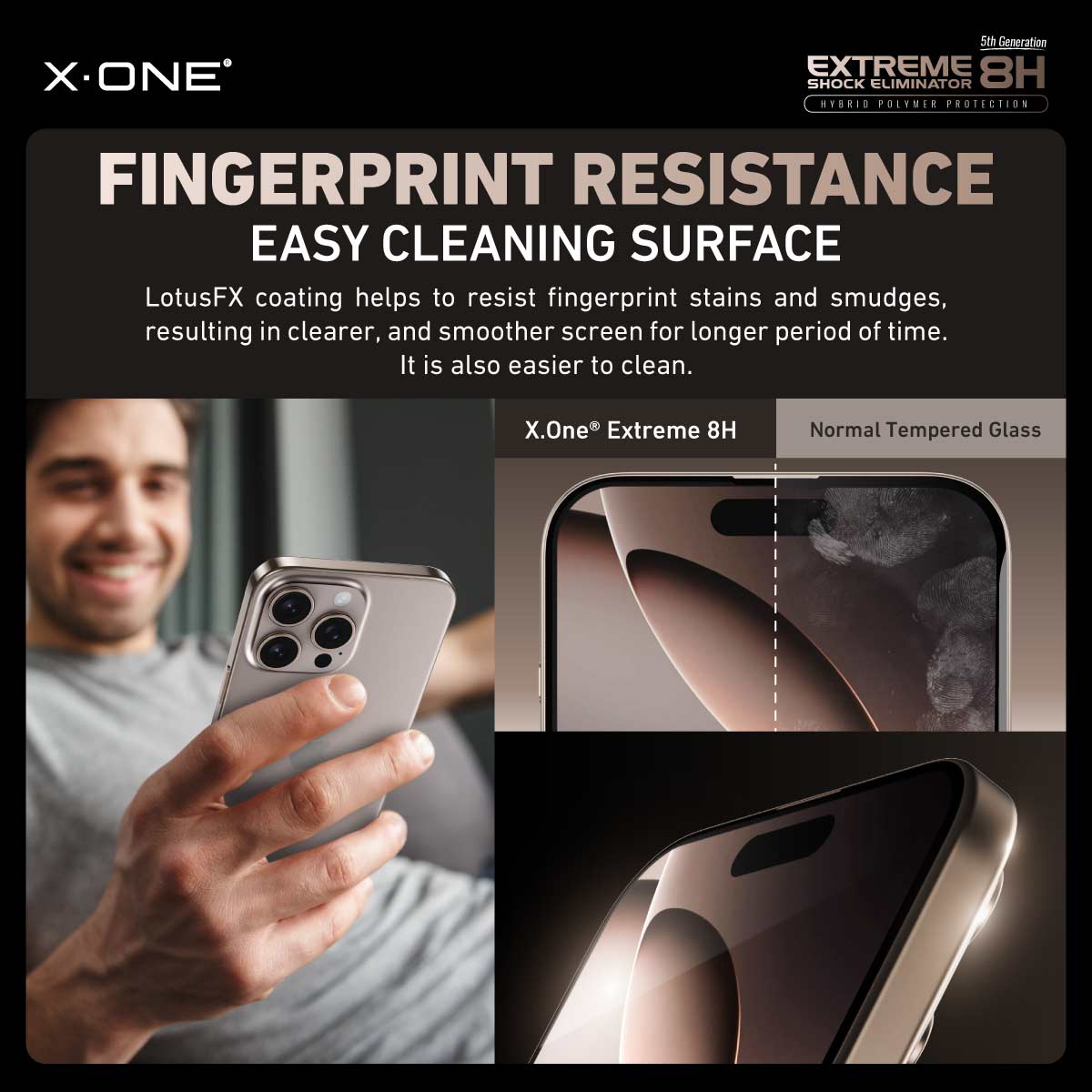 X.One Hybrid Polymer Impact Screen Protector with Installer Kit