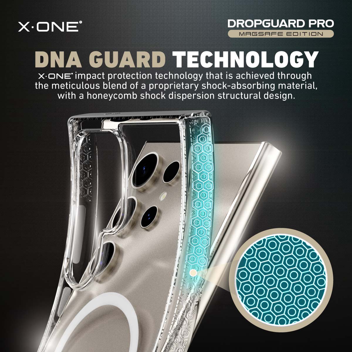 X.One® Dropguard Pro with EnduraClear (Magsafe Edition) Impact Protection Case for Galaxy S24 Ultra