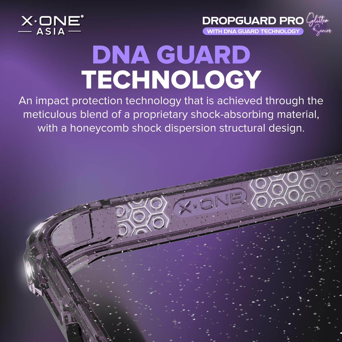 X.One® Dropguard Pro Glitter Series Impact Protection Casing for iPhone 14 Series