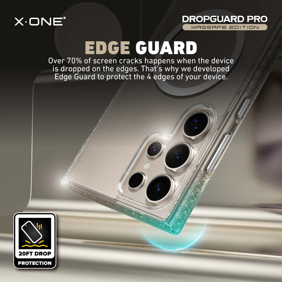 X.One® Dropguard Pro with EnduraClear (Magsafe Edition) Impact Protection Case for Galaxy S24 Ultra