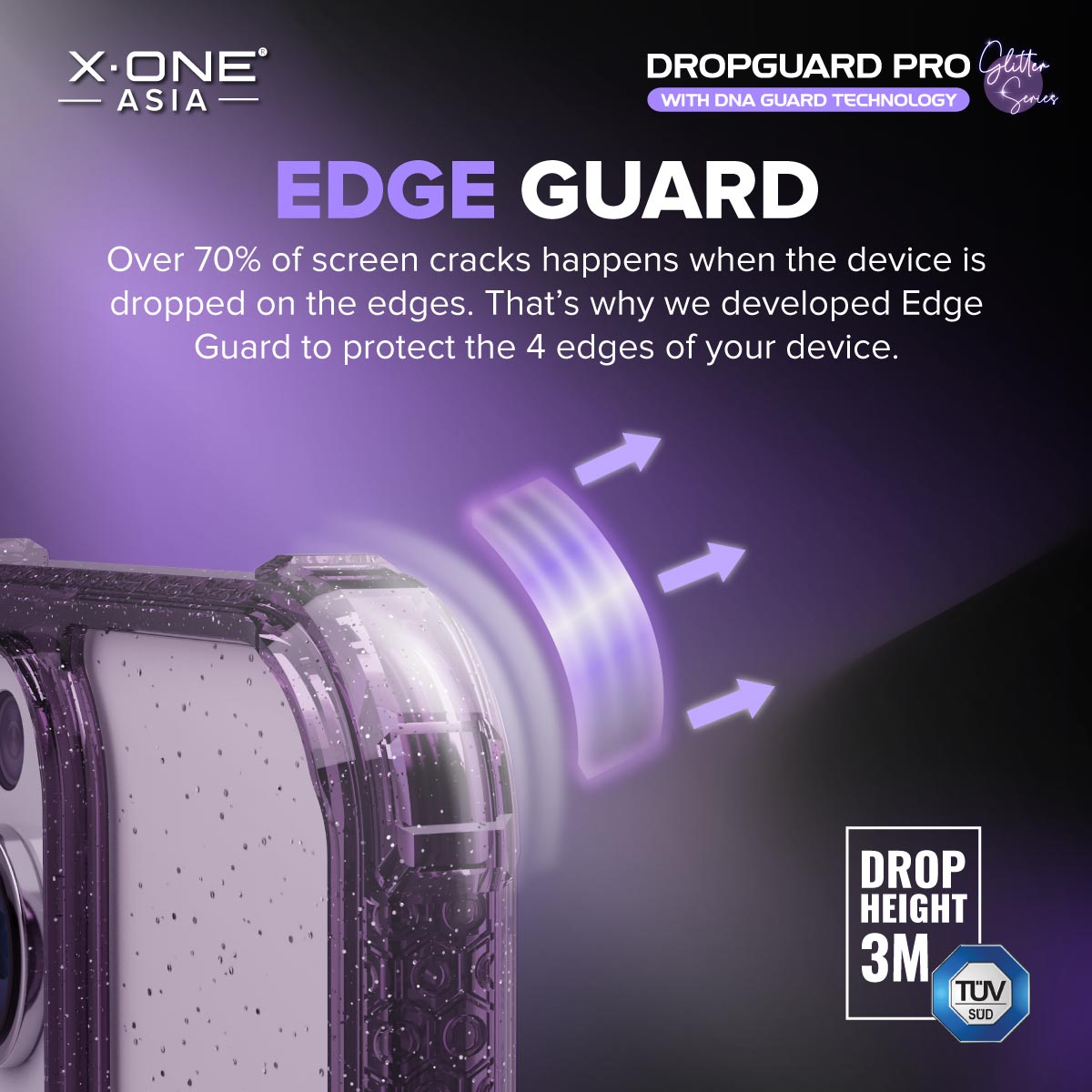 X.One® Dropguard Pro Glitter Series Impact Protection Casing for iPhone 14 Series