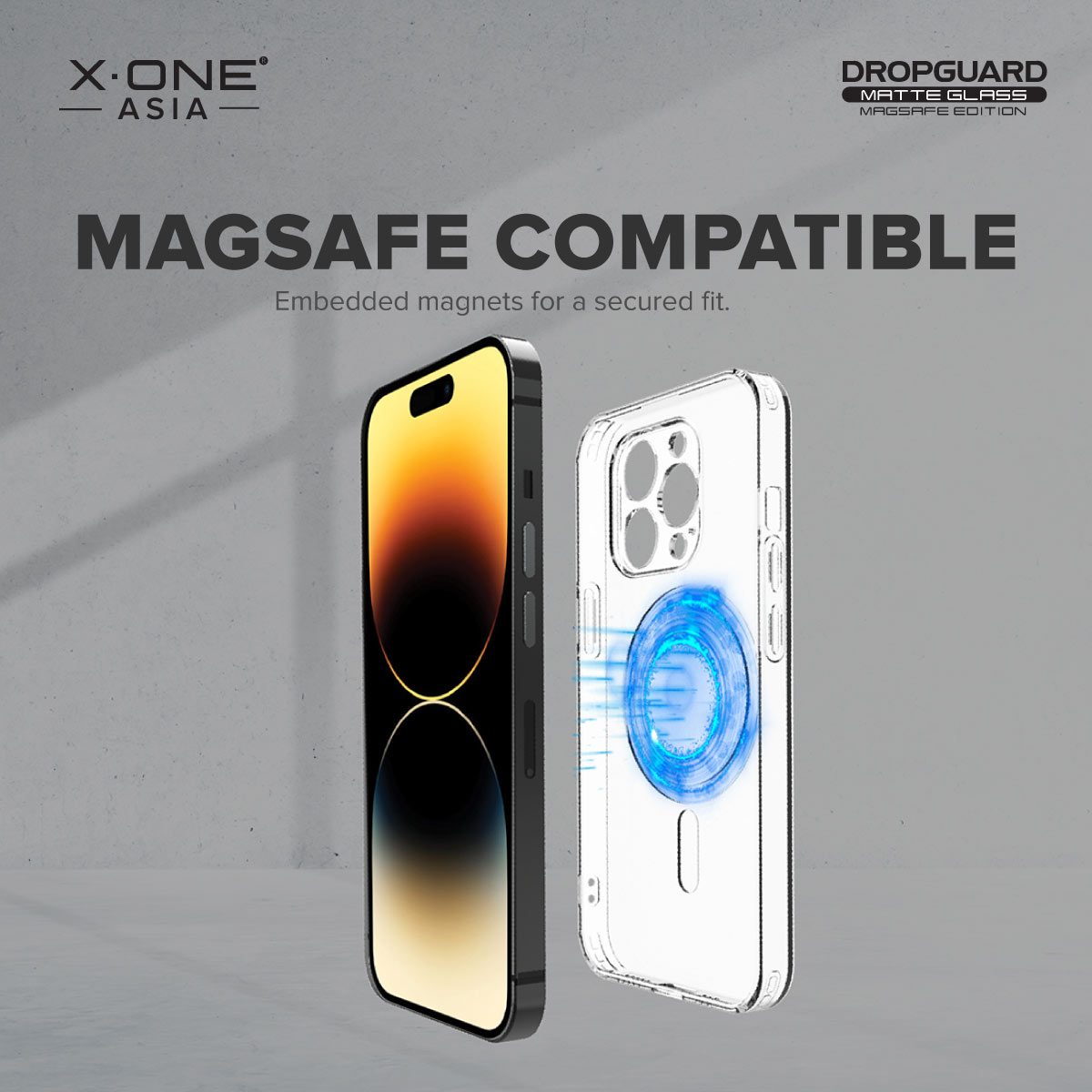 X.One® Dropguard Matte Glass (Magsafe Edition) for iPhone 14/13