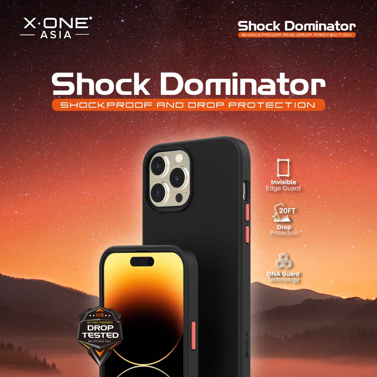 X.One® Shock Dominator Impact Protection Case for iPhone 14/13/12