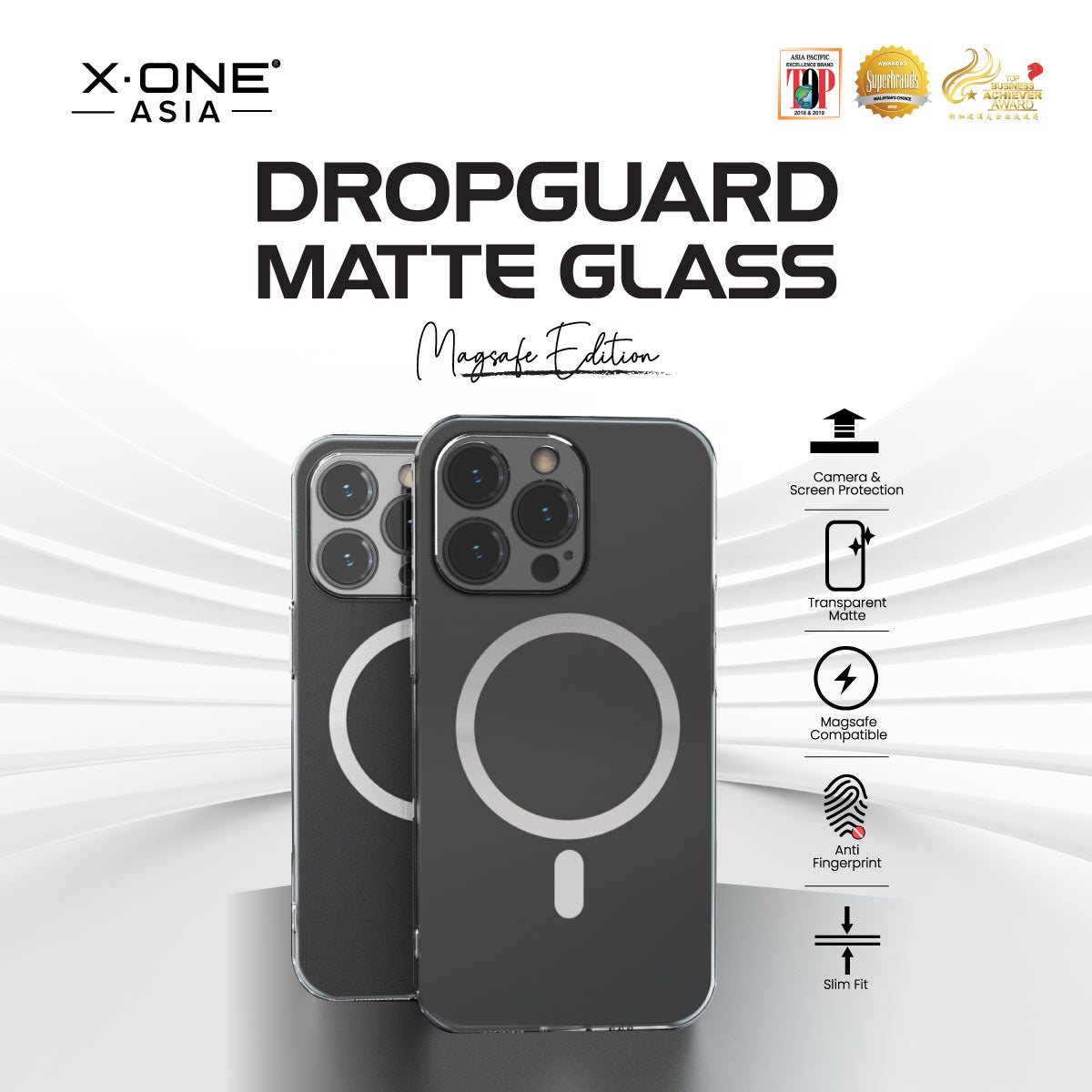 X.One® Dropguard Matte Glass (Magsafe Edition) for iPhone 14/13