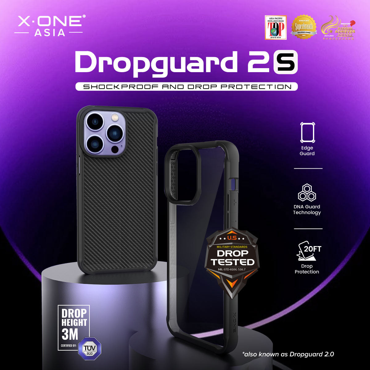 X.One® Dropguard 2.0 Impact Protection Case for iPhone 14/13/12