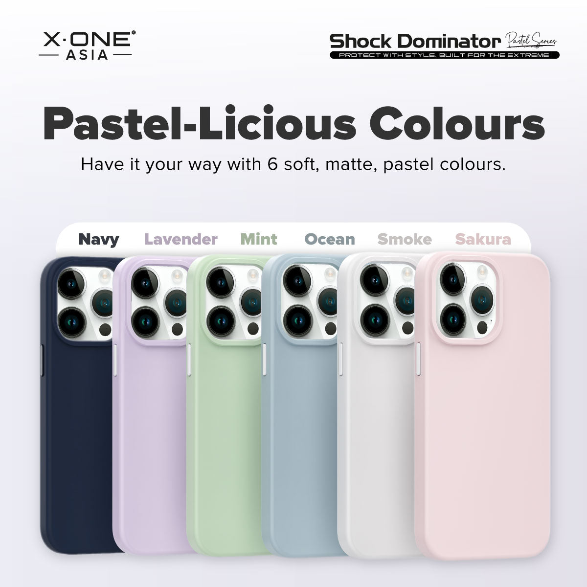 X.One® Shock Dominator (Pastel Series) Impact Protection Case for iPhone 14 Series