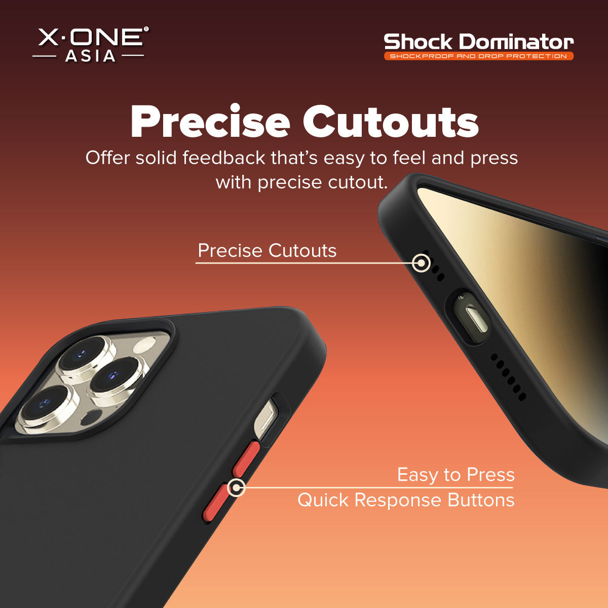 X.One® Shock Dominator Impact Protection Case for iPhone 14/13/12