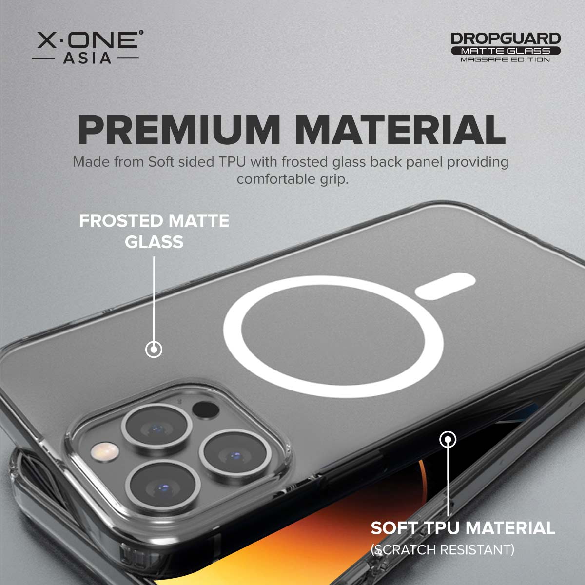 X.One® Dropguard Matte Glass (Magsafe Edition) for iPhone 14/13