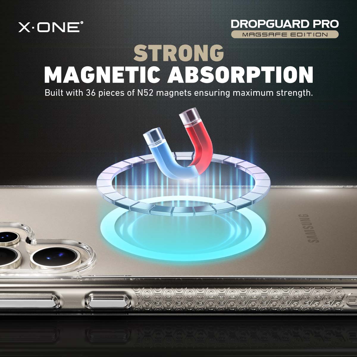 X.One® Dropguard Pro with EnduraClear (Magsafe Edition) Impact Protection Case for Galaxy S24 Ultra