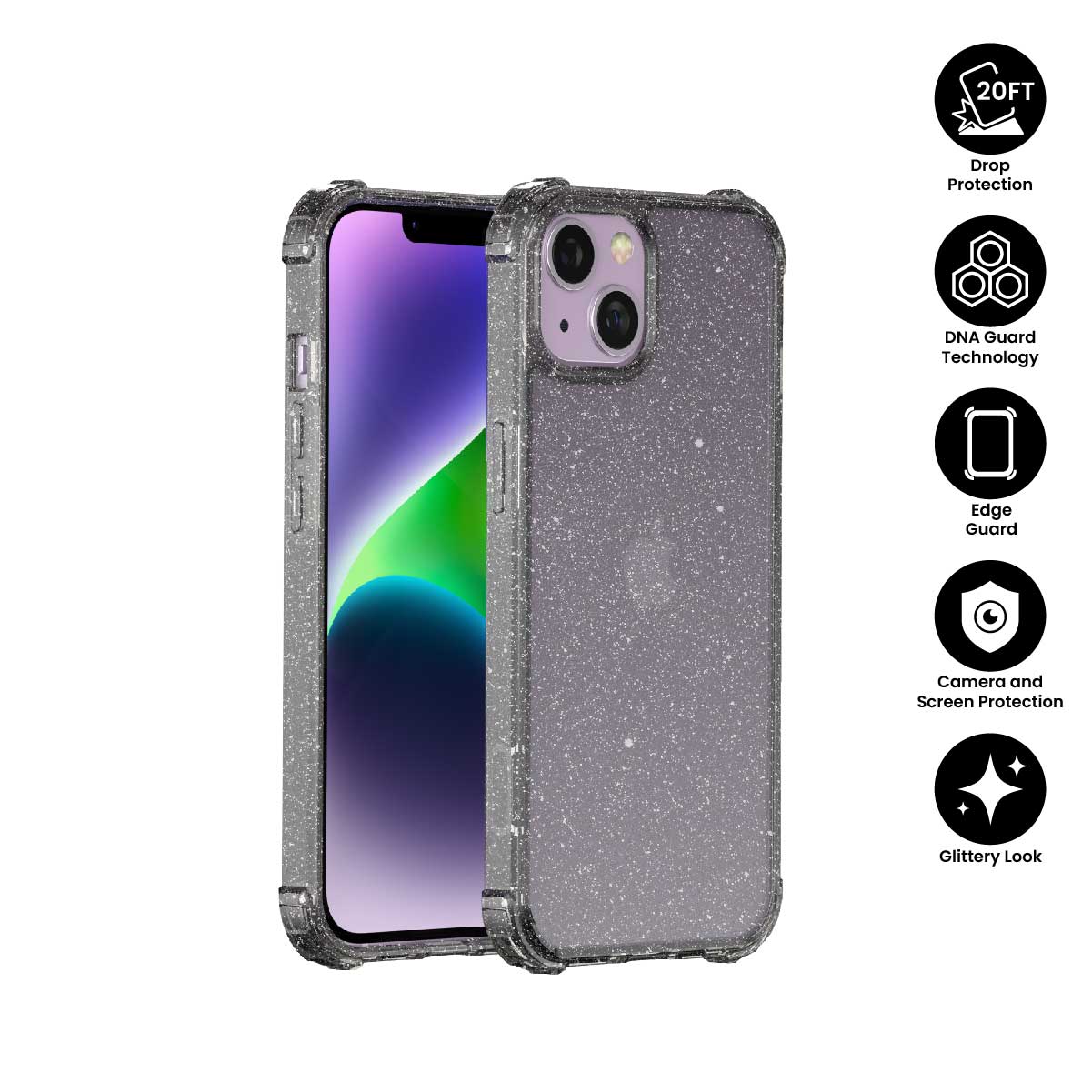 X.One® Dropguard Pro Glitter Series Impact Protection Casing for iPhone 14 Series