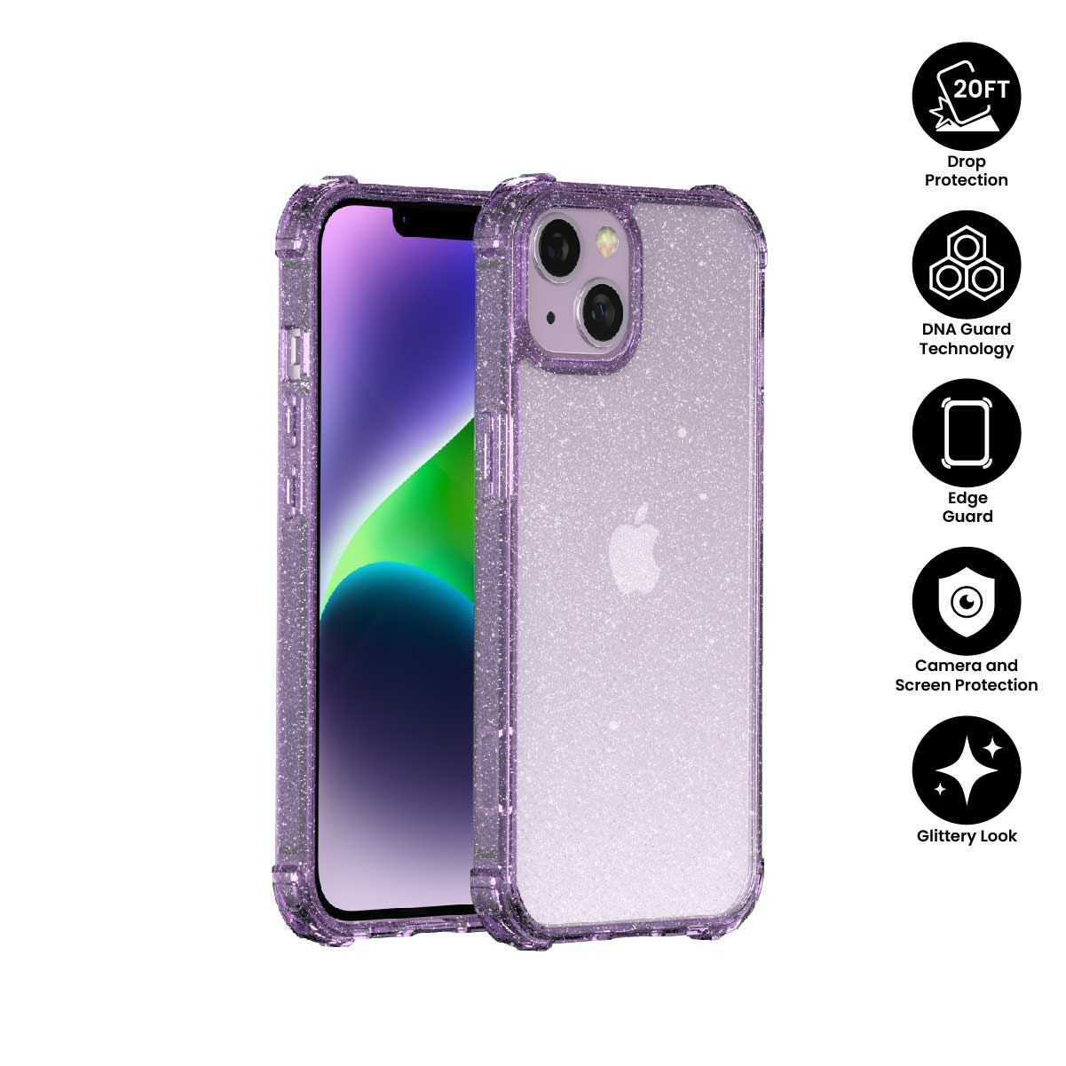 X.One® Dropguard Pro Glitter Series Impact Protection Casing for iPhone 14 Series