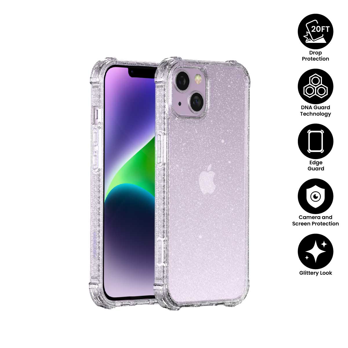 X.One® Dropguard Pro Glitter Series Impact Protection Casing for iPhone 14 Series