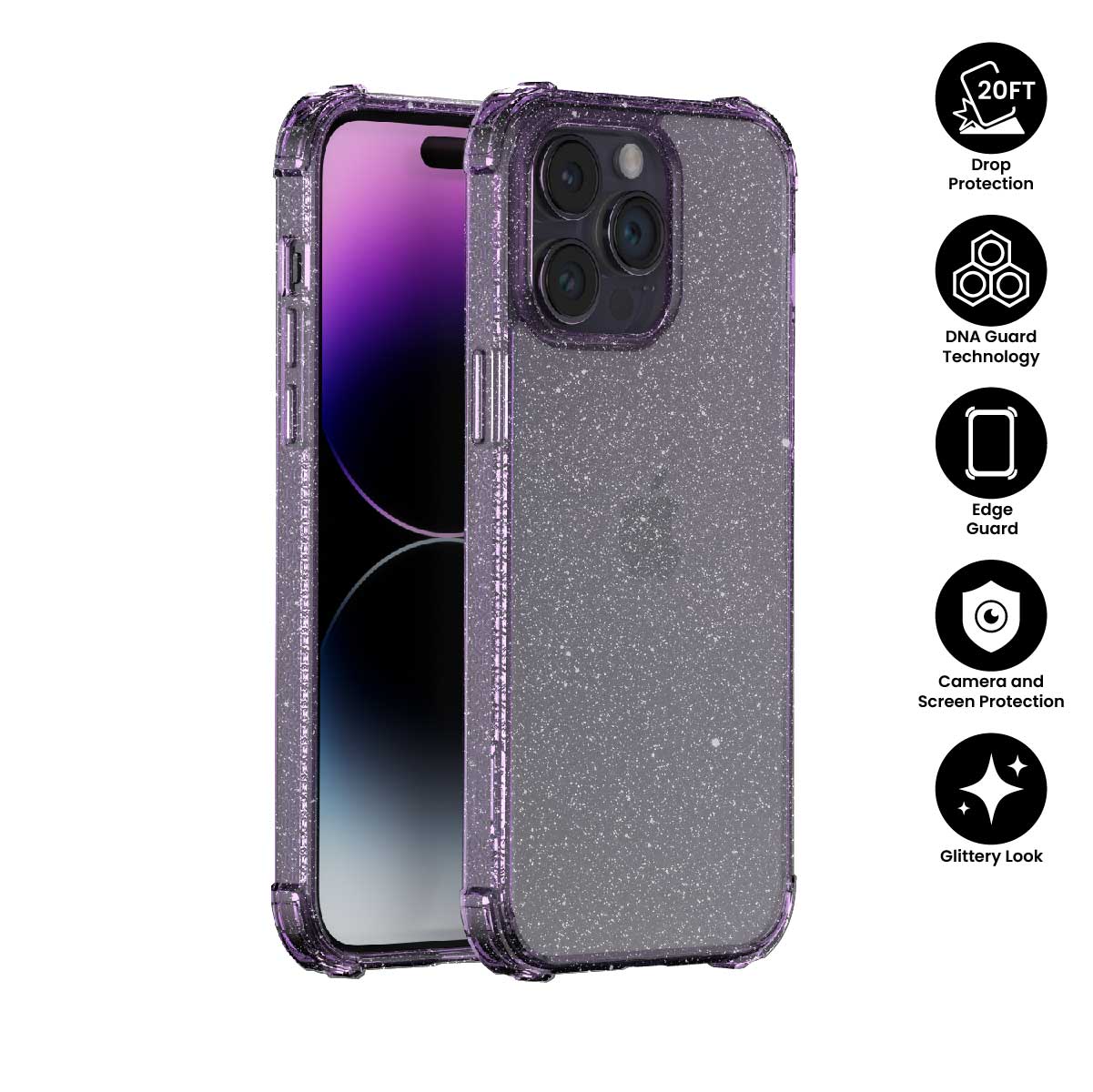 X.One® Dropguard Pro Glitter Series Impact Protection Casing for iPhone 14 Series